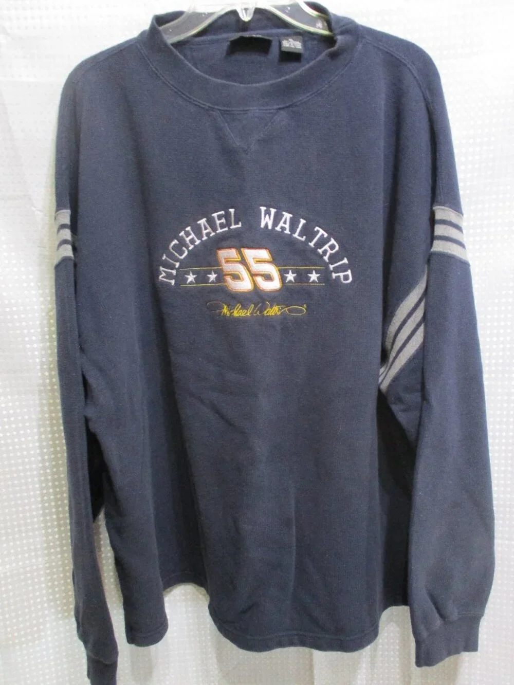 NASCAR Team Caliber Michael Waltrip #55 Long Sleeved Waffle Knit Sweater Sz. XL